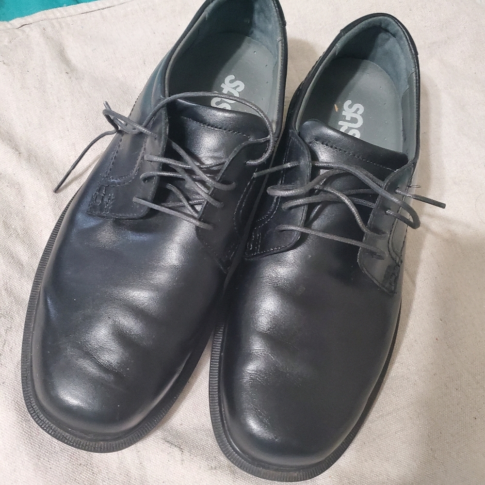 Men's SAS Ambassador Dress Shoes Leather Black 10.5 Wide